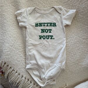 Better Not Pout Christmas Onsie - 6-12mo